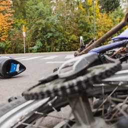 A motorcycle accident with severe injuries.